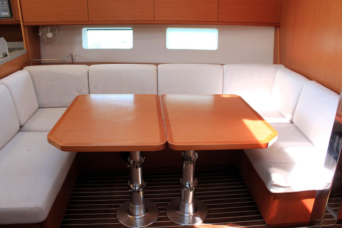 Salon of Amaryllis, a Bavaria C45 Style sailboat at Lavreotiki Municipal Unit, Greece