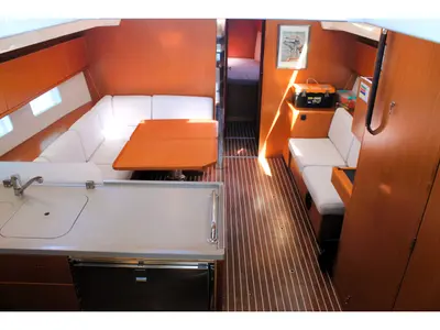 Galley of Amaryllis, a Bavaria C45 Style sailboat at Lavreotiki Municipal Unit, Greece