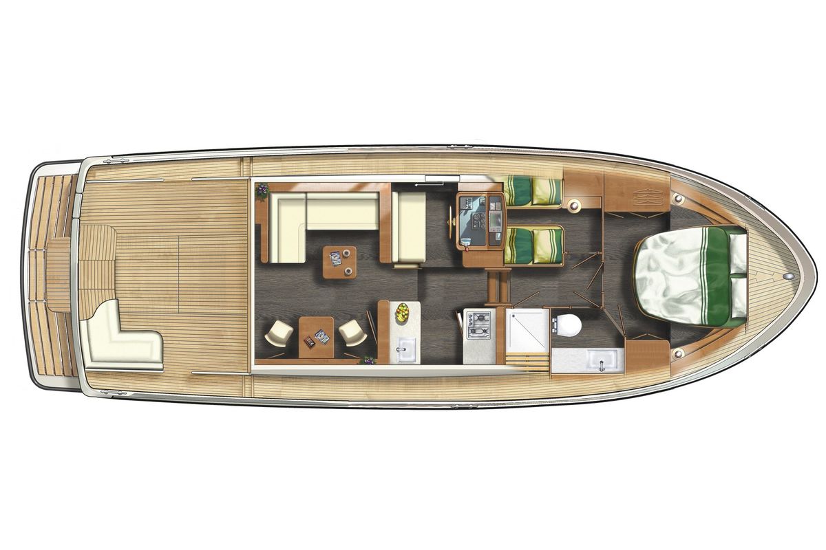 Floor plan of Luna Amanda, a Linssen Grand Sturdy 40.9 Sedan other at Kinrooi, Belgium