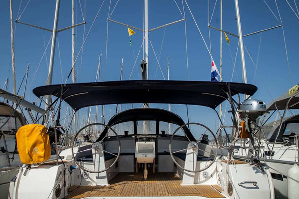 Exterior view of Summer Smile, a Bavaria Cruiser 51 sailboat at Split, Croatia