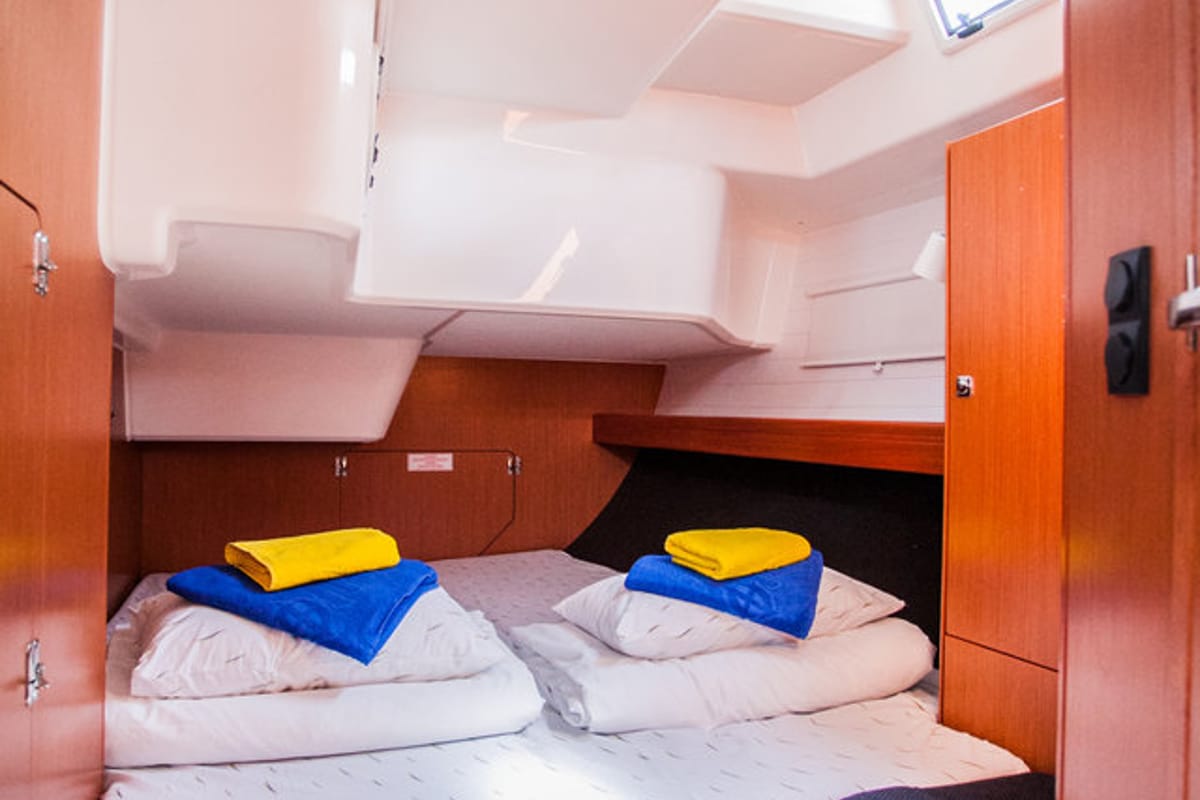 Cabin on Summer Smile, a Bavaria Cruiser 51 sailboat at Split, Croatia