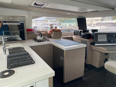 Galley of Love A Fayre, a Fountaine Pajot Astréa 42 catamaran at Road Town, British Virgin Islands