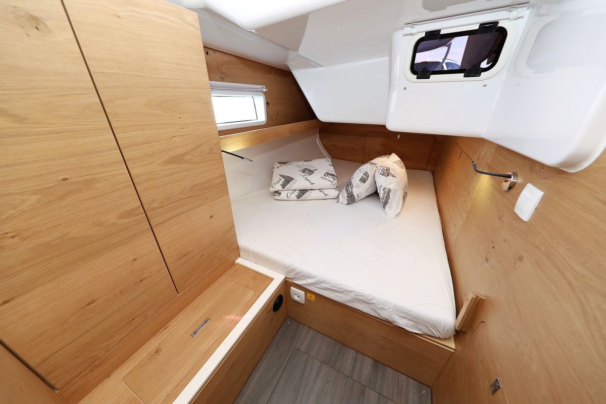 Cabin on Bava, a Elan Impression 45 sailboat at Grad Biograd na Moru, Croatia