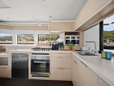 Galley of TIGA GRANDE, a Lagoon 55 catamaran at Grad Šibenik, Croatia