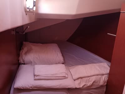 Cabin on Pina, a Hanse Yachts Hanse 445 sailboat at Fethiye, Turkey