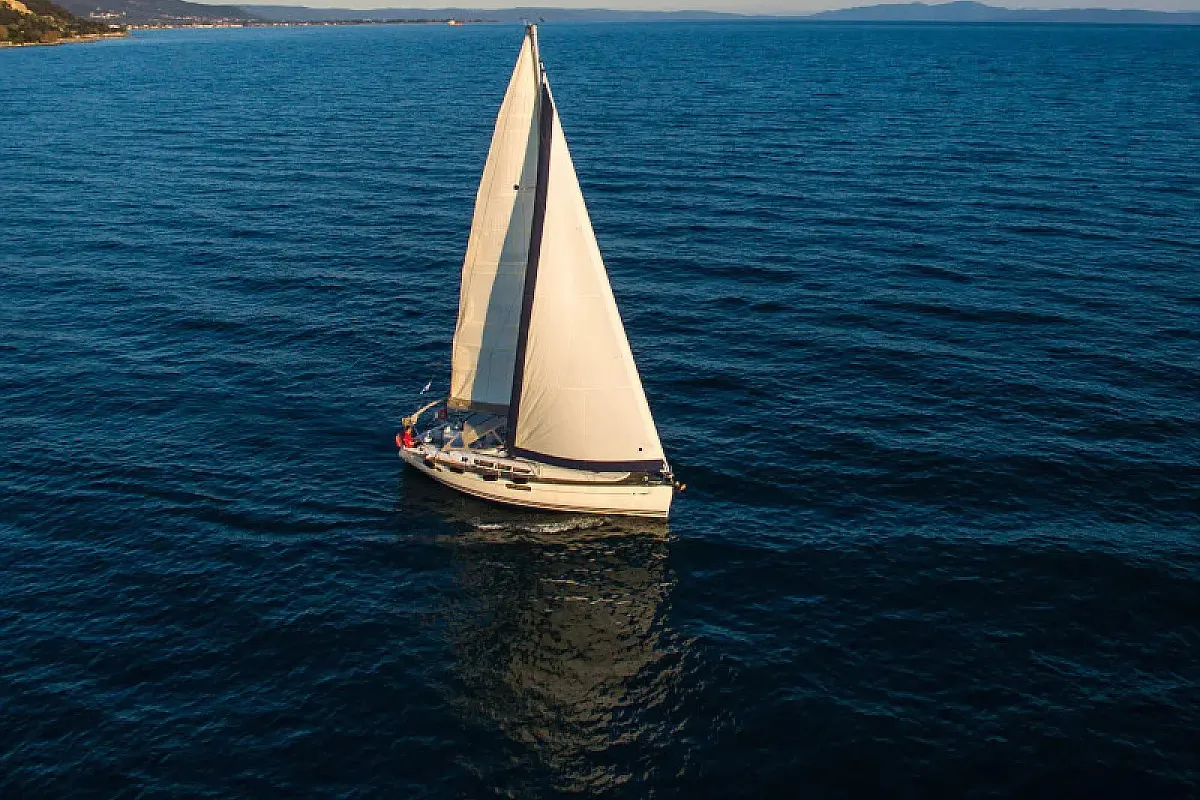 Exterior view of Eleni, a Jeanneau Sun Odyssey 44 i sailboat at Volos Municipality, Greece