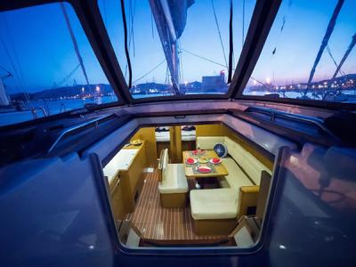 Salon of Eleni, a Jeanneau Sun Odyssey 44 i sailboat at Volos Municipality, Greece