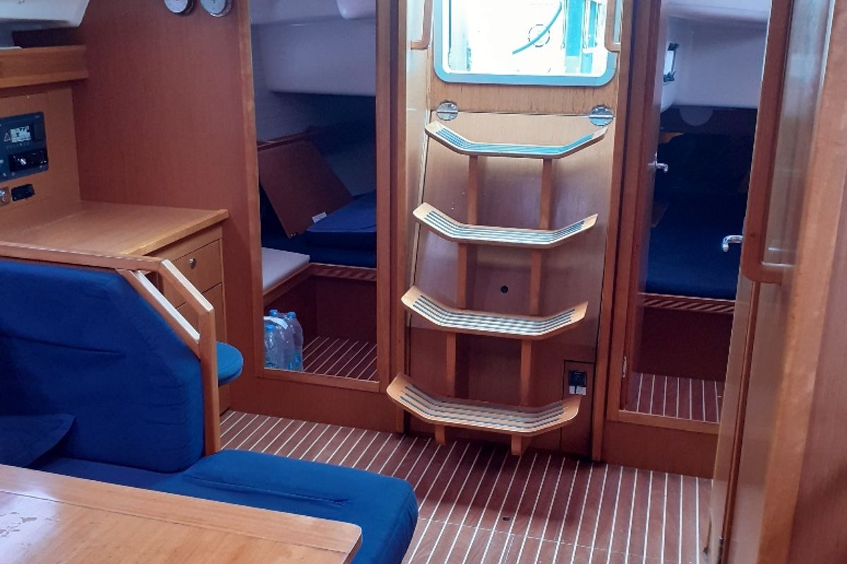 Salon of Beta , a Bavaria 43 Cruiser sailboat at Municipal Unit of Lefkada, Greece