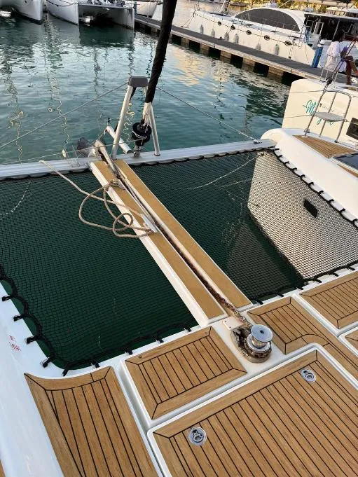 Deck of Best Q, a Lagoon 42 catamaran at Seychelles, Mahe, Seychelles