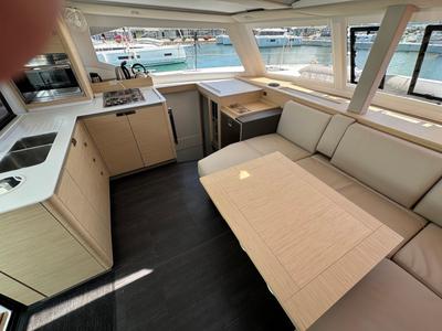 Salon of Bonita, a Fountaine Pajot Isla 40 catamaran at Općina Sukošan, Croatia