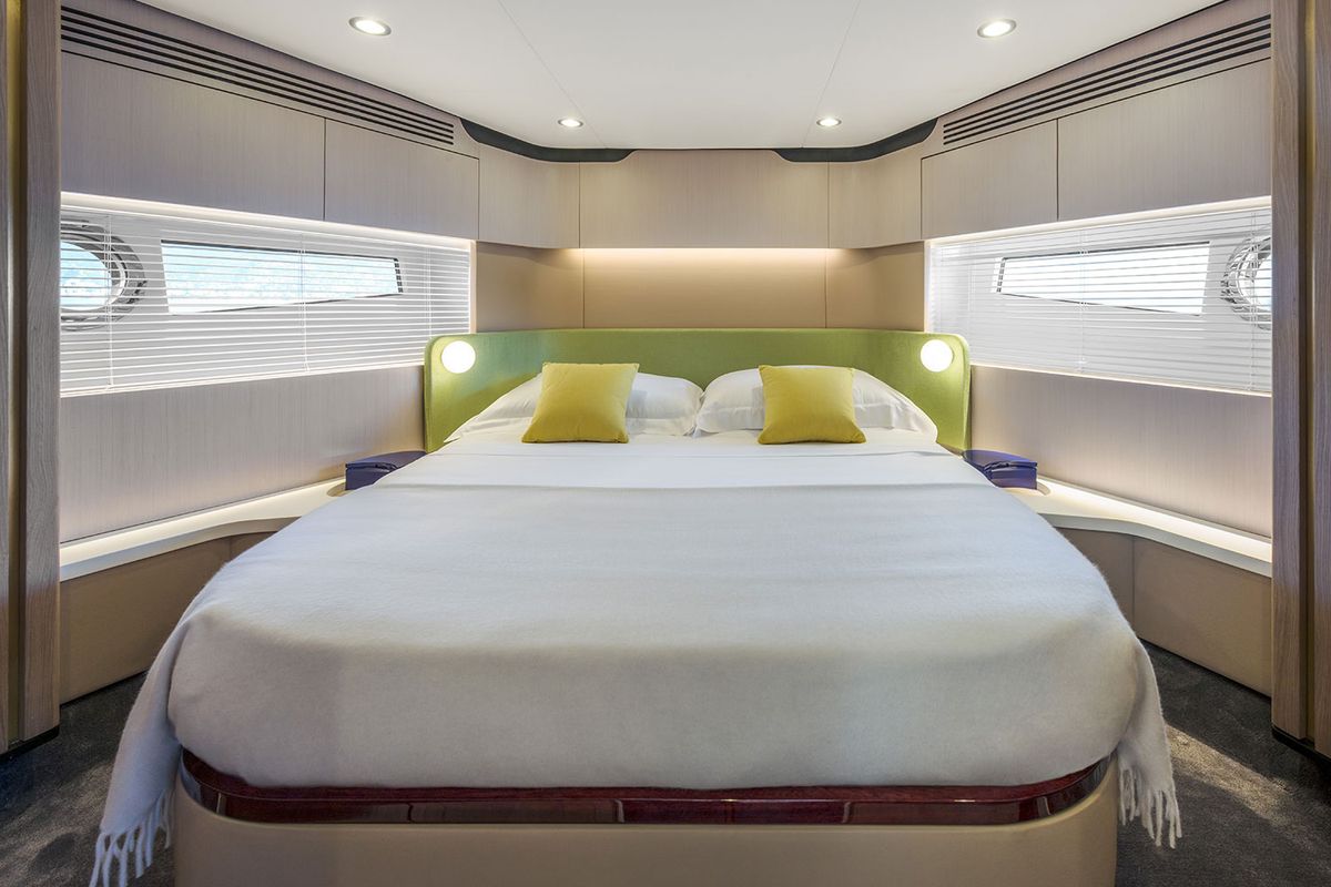 Cabin on ALUMINIA, a Azimut 60 motorboat at Grad Kaštela, Croatia