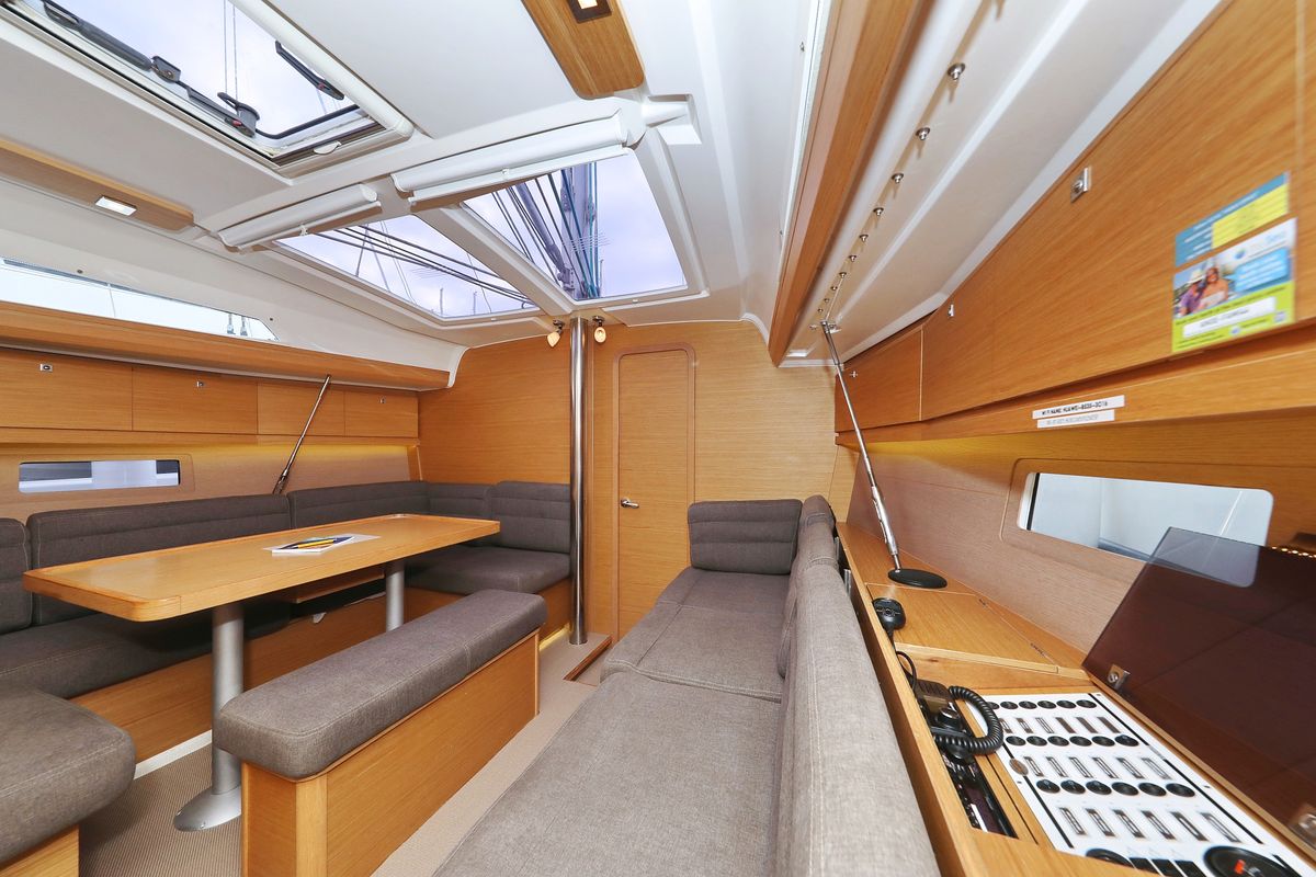 Salon of Family Office, a Dufour 412 GL sailboat at Općina Sukošan, Croatia
