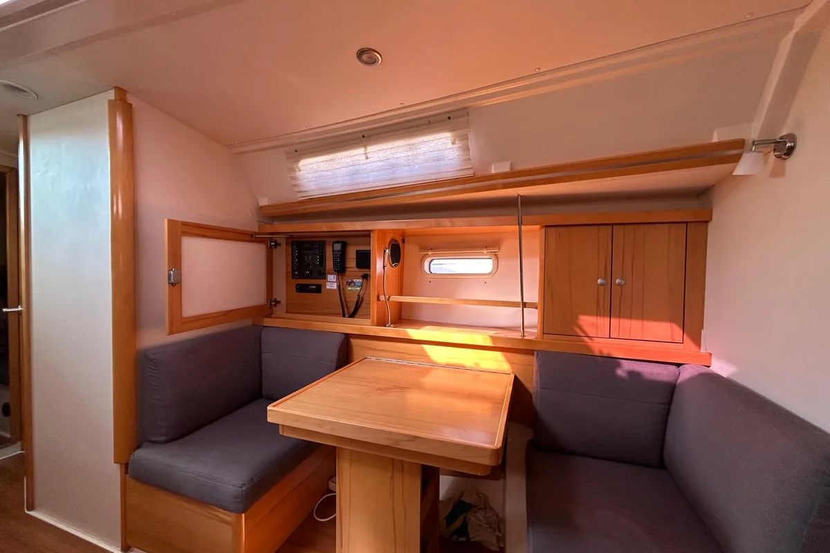 Salon of Mara, a Hanse Yachts Hanse 400 sailboat at Seget Donji, Croatia