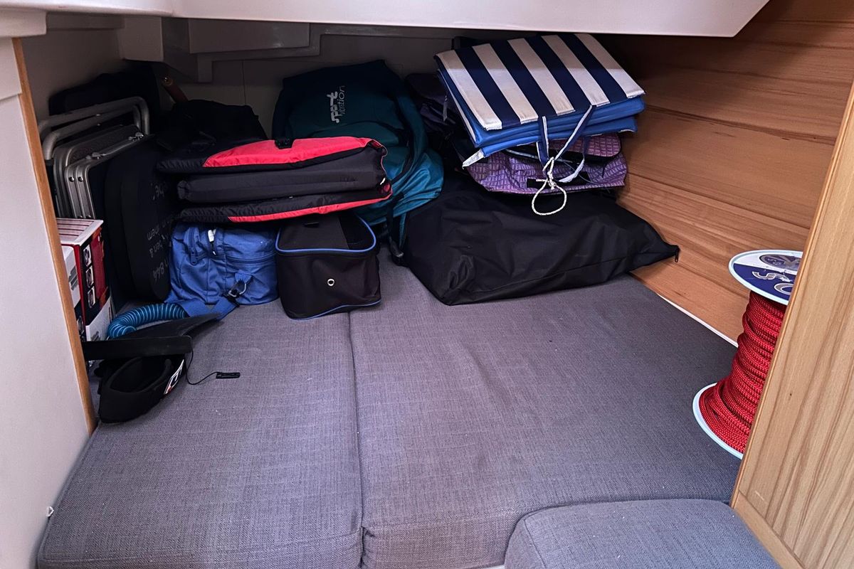 Cabin on Mara, a Hanse Yachts Hanse 400 sailboat at Seget Donji, Croatia