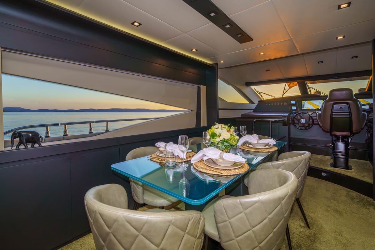 Salon of Dalia, a Dominator 780S Deluxe yacht at Općina Sukošan, Croatia