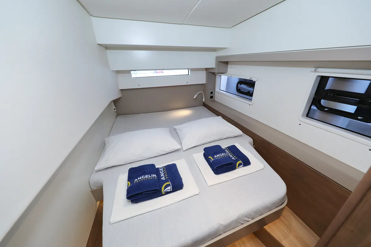 Cabin on Air Space, a Bali 4.2 catamaran at Grad Vodice, Croatia