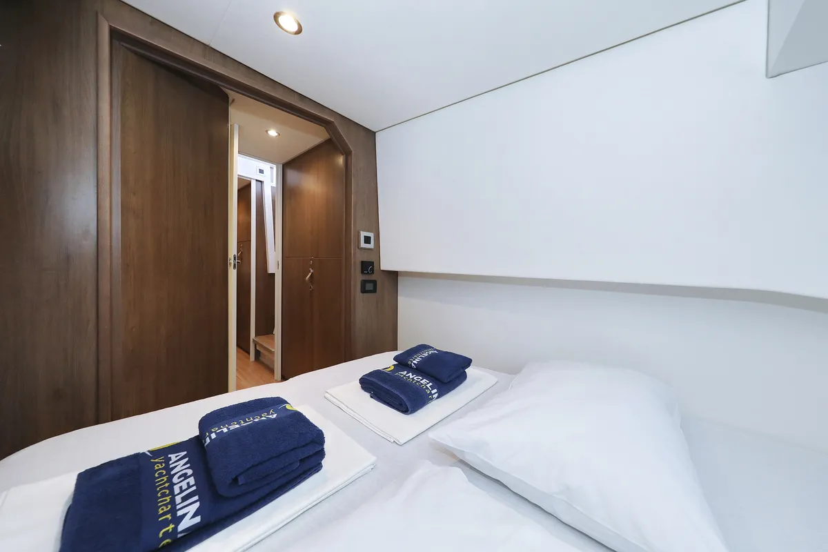 Cabin on Air Space, a Bali 4.2 catamaran at Grad Vodice, Croatia