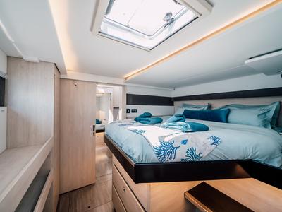 Cabin on LADY AMANDA, a Leopard 50 catamaran at Split, Croatia