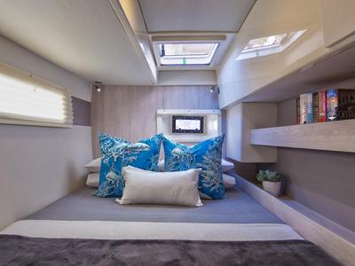 Cabin on Moorings 4000/3 Club, a Leopard 40 catamaran at Eden Island Marina, Seychelles