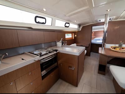 Galley of Sail Orion, a Beneteau Oceanis 41.1 sailboat at Marmaris, Turkey