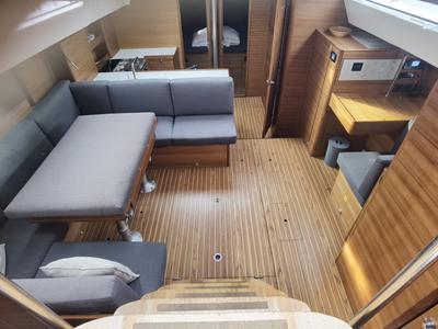 Salon of SkyFall, a Elan Impression 50.1 sailboat at Punat, Croatia