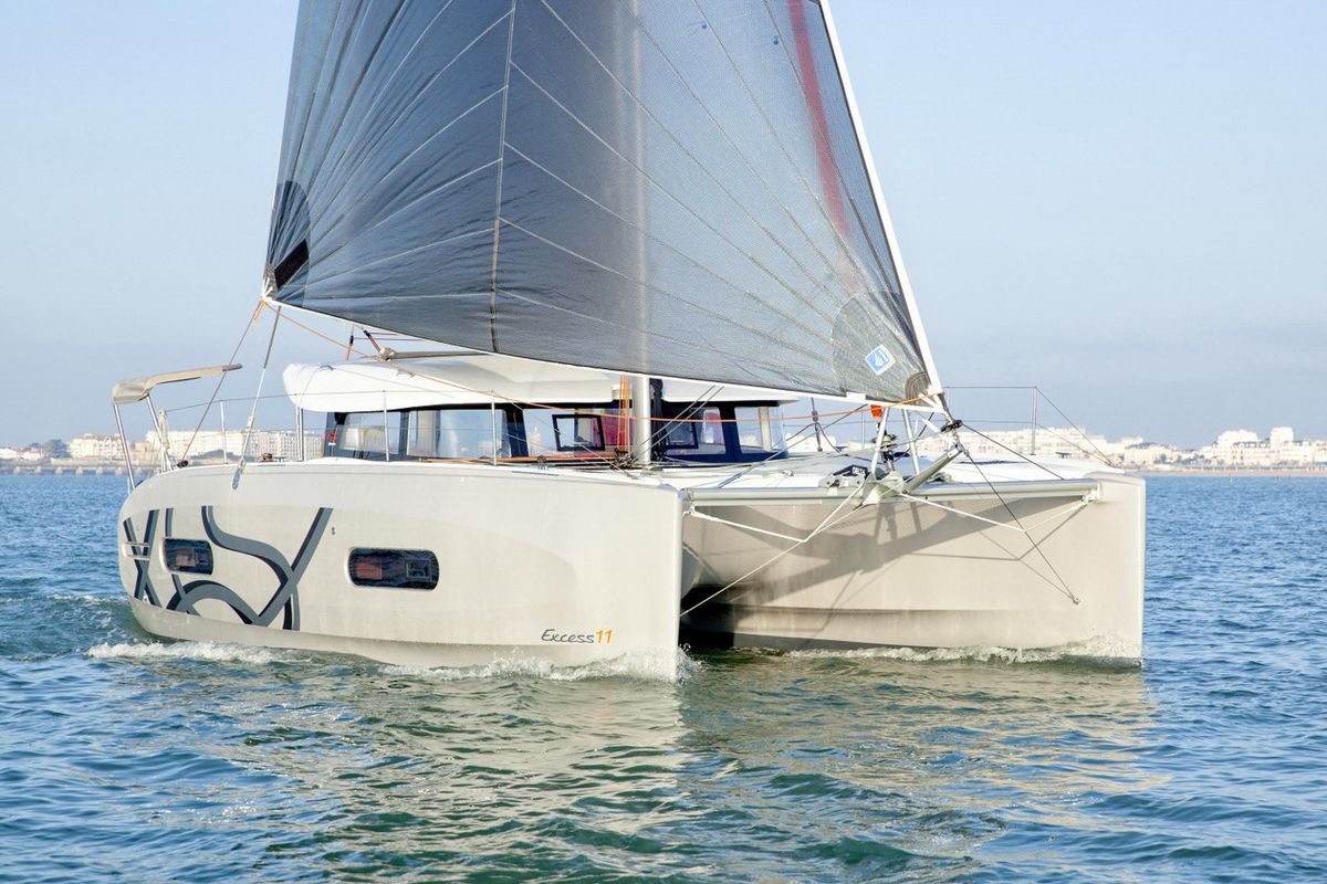 Exterior view of DAY DREAMER V, a Excess 11 catamaran at Radovići, Montenegro
