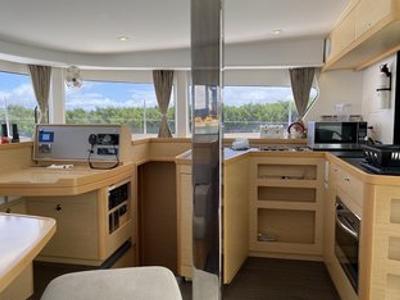 Galley of Sugar Magnolia, a Lagoon 42 catamaran at Stock Island, United States