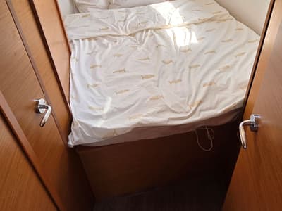 Cabin on Princess Anja, a Jeanneau Sun Odyssey 380 sailboat at Grad Pula, Croatia