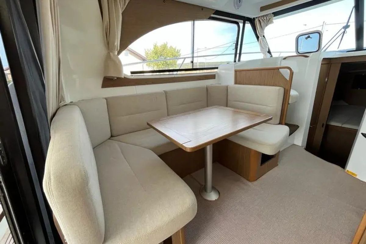 Salon of Antares 32 Fly, a Beneteau Antares 32 motorboat at Grad Trogir, Croatia