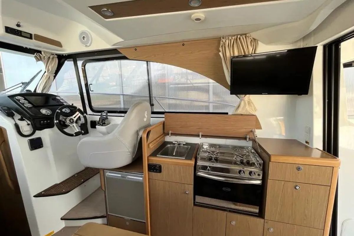 Galley of Antares 32 Fly, a Beneteau Antares 32 motorboat at Grad Trogir, Croatia