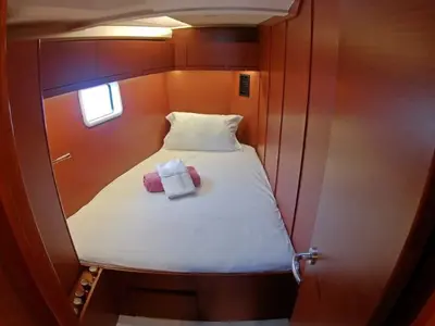 Cabin on Aktea, a Hanse Yachts Hanse 508 sailboat at Lavreotiki Municipal Unit, Greece