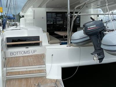 Deck of Bottoms up_X, a Lagoon 50 catamaran at Road Town, British Virgin Islands
