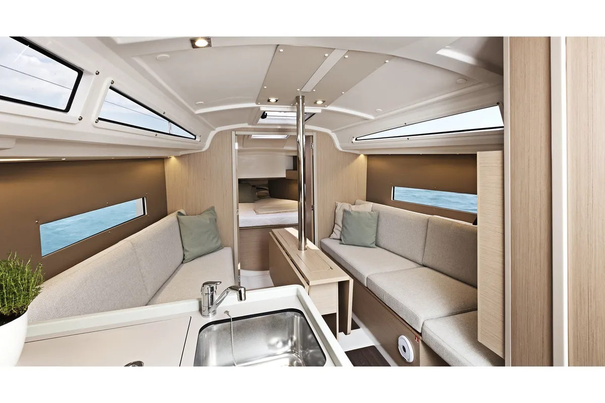 Salon of Agavi, a Beneteau Oceanis 30.1 sailboat at Volos Municipality, Greece