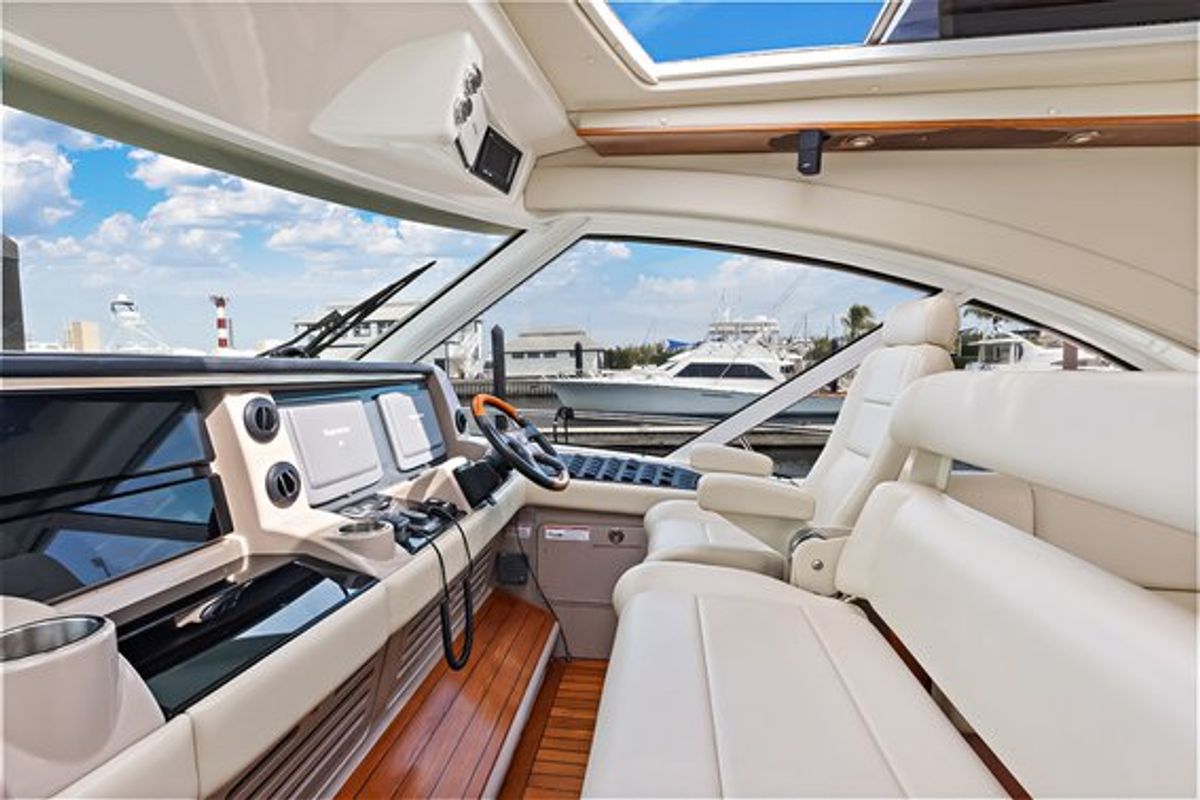 Cockpit of Parr T On, a Sea Ray Boats Sea Ray 60 Sundancer motorboat at Stock Island, United States