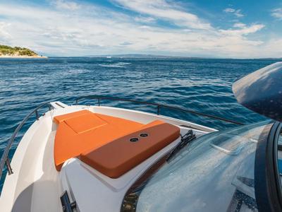 Cockpit of Ryck 280, a Ryck Yachts Ryck 280 motorboat at Grad Trogir, Croatia