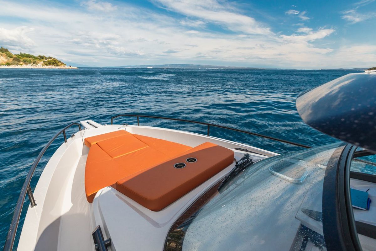 Cockpit of Ryck 280, a Ryck Yachts Ryck 280 motorboat at Grad Trogir, Croatia