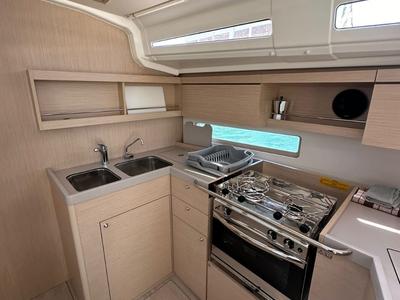 Galley of Monterey, a Beneteau Oceanis 40.1 sailboat at Municipal Unit of Lefkada, Greece