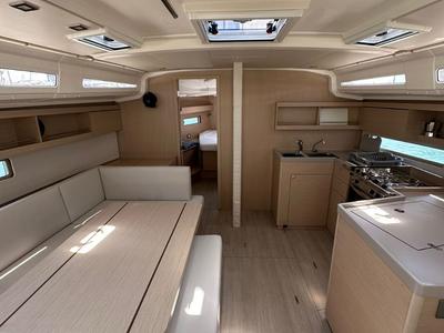 Salon of Monterey, a Beneteau Oceanis 40.1 sailboat at Municipal Unit of Lefkada, Greece