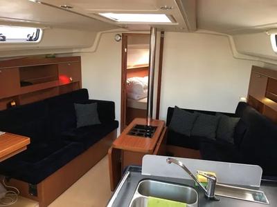Salon of Milda, a Hanse Yachts Hanse 385 sailboat at Tallinn, Estonia