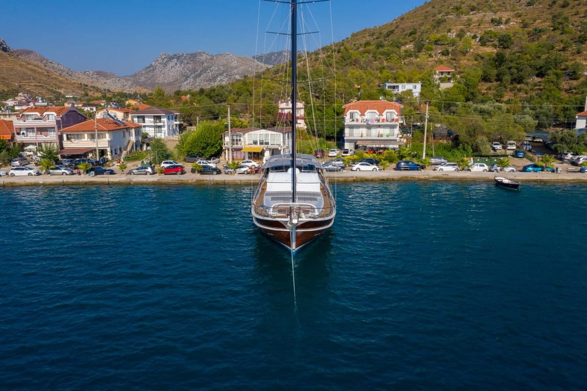 Exterior view of Queen D., a Custom Made Queen D. yacht at Bodrum, Turkey