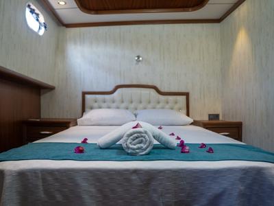 Cabin on Queen D., a Custom Made Queen D. yacht at Bodrum, Turkey