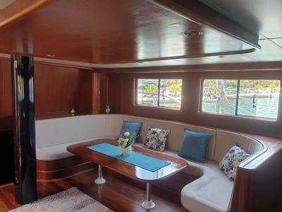 Salon of Queen D., a Custom Made Queen D. yacht at Bodrum, Turkey
