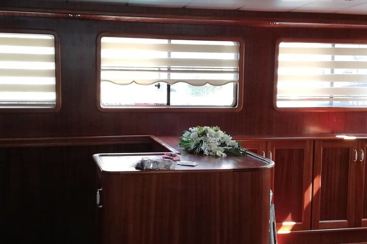 Salon of Queen D., a Custom Made Queen D. yacht at Bodrum, Turkey