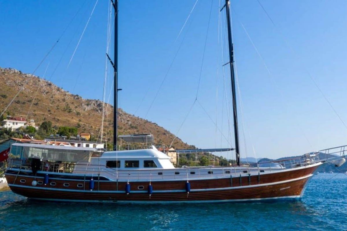 Exterior view of Queen D., a Custom Made Queen D. yacht at Bodrum, Turkey