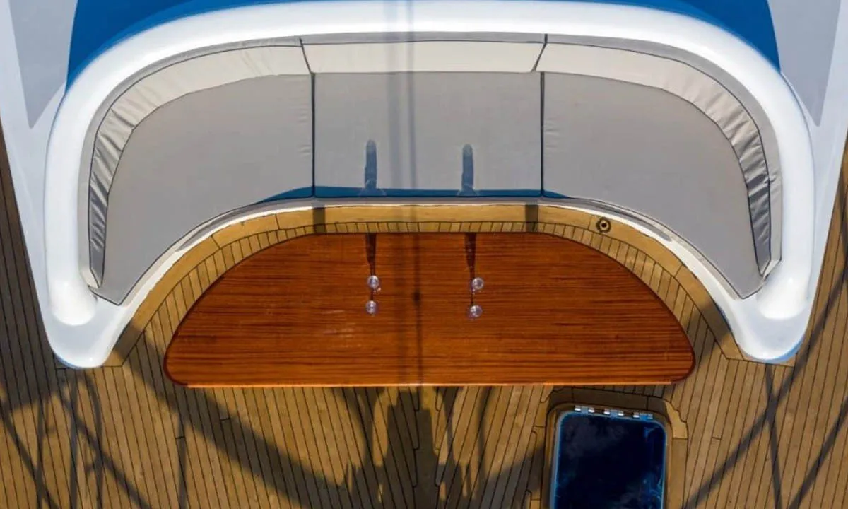 Deck of Queen D., a Custom Made Queen D. yacht at Bodrum, Turkey