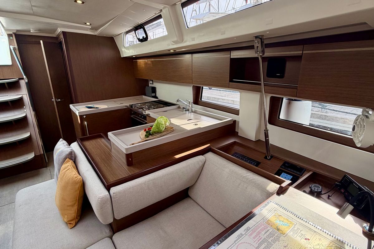 Galley of OceanChill, a Beneteau Oceanis 51.1 sailboat at Primošten, Croatia