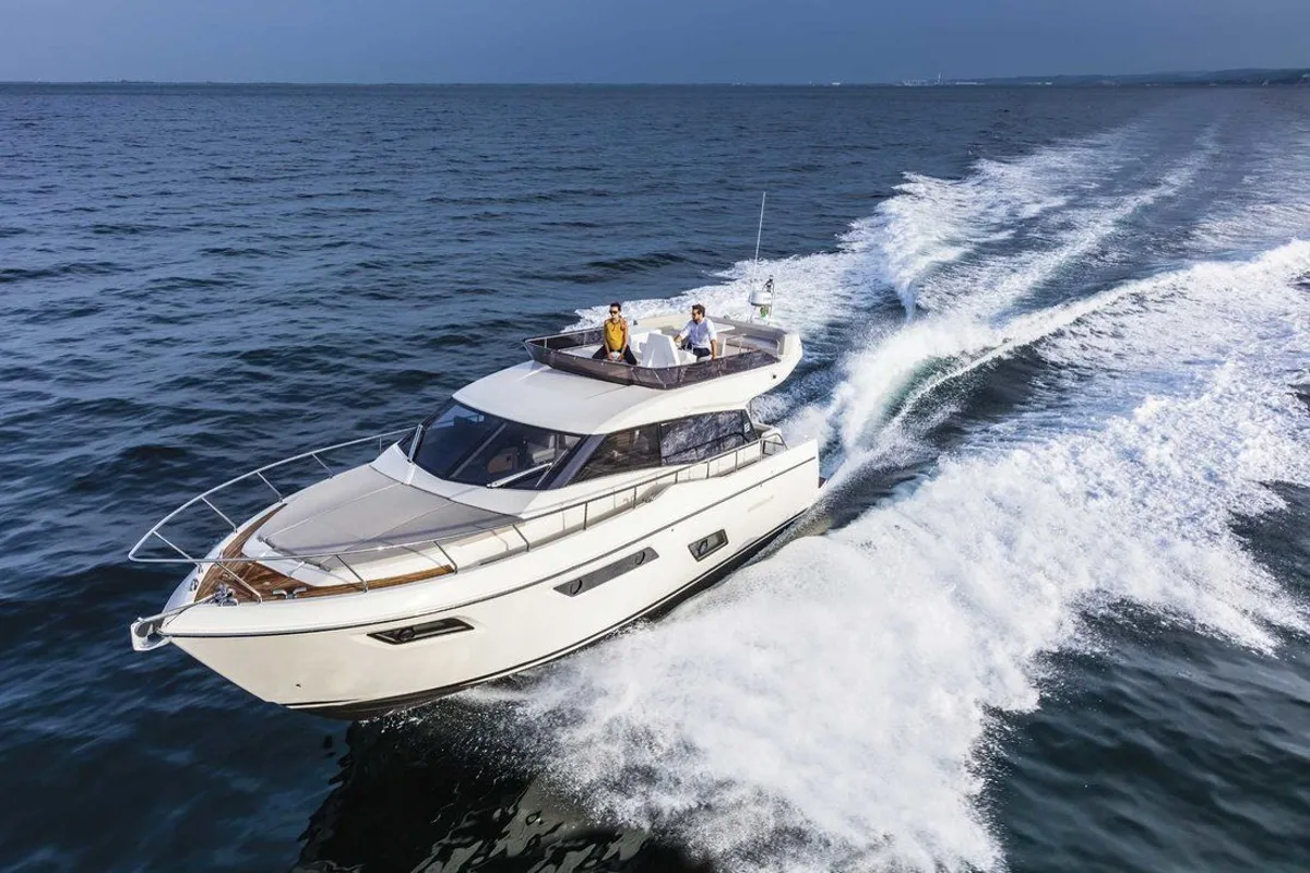 Exterior view of Lady Esmeralda, a Ferretti Yachts 450 yacht at Podstrana - Miljevac, Croatia