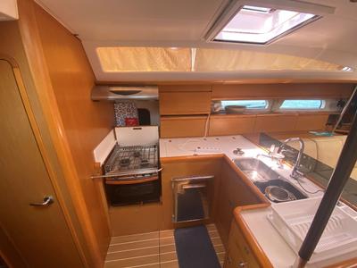 Galley of Agios Nikolaos , a Jeanneau 53 sailboat at Municipal Unit of Lefkada, Greece