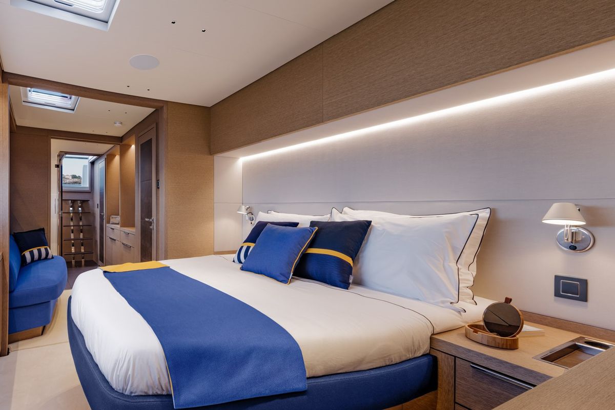 Cabin on Soleanis III, a Lagoon Sixty 5 catamaran at Salerno, Italy