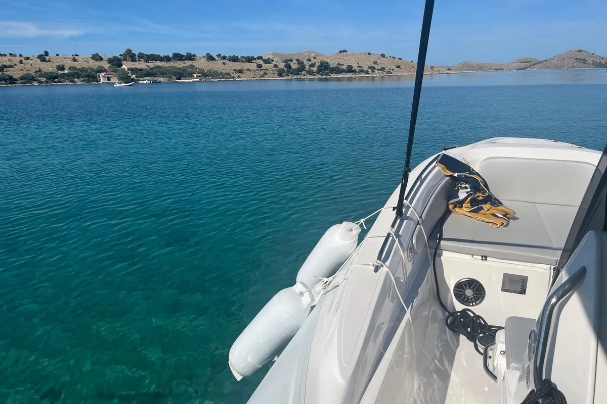 Deck of Maltesina, a ZAR FORMENTI SRL ZAR 79 Sport Luxury rib at Općina Sukošan, Croatia